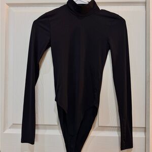 Zara Black Long Sleeve Bodysuit Turtleneck
